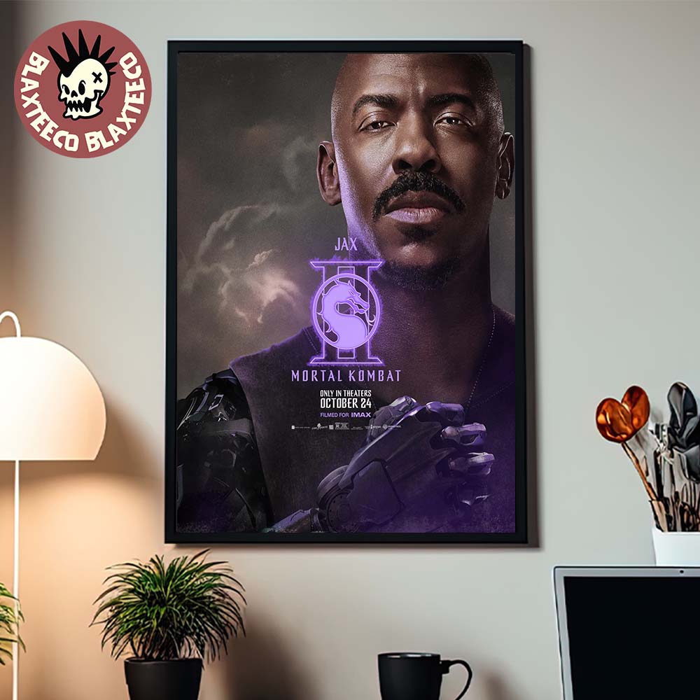 Mortal Kombat II Movie Exclusive Jax Character Poster - Adult & Kids T-Shirts, Sweatshirts & Hoodies apparel design preview 1