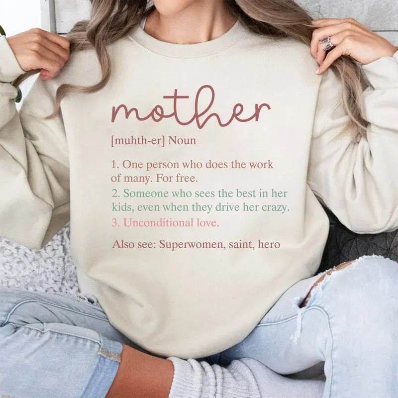 Mother Definition Mama Mom Superwoman Blessed GıFt - Adult & Kids T-Shirts, Sweatshirts & Hoodies apparel design preview 1