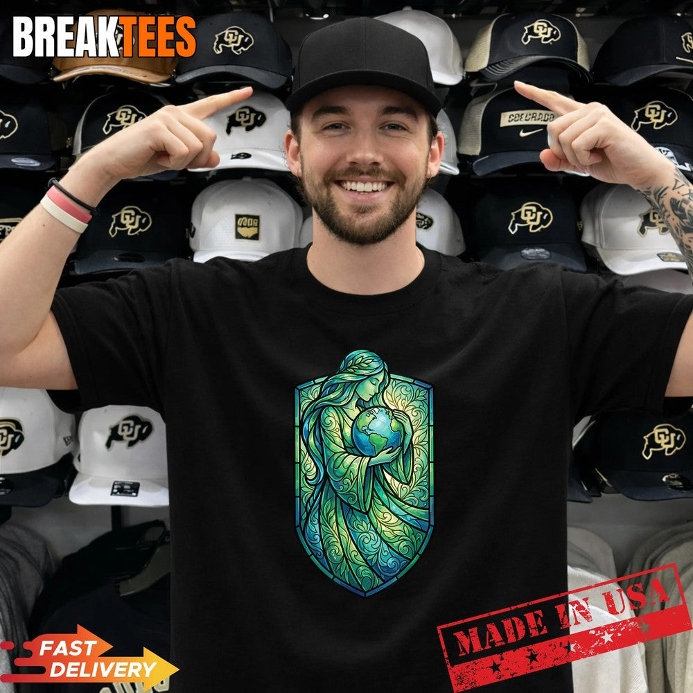Mother Gaia Earth Day 2026 Environmental Plant Nature - Adult & Kids T-Shirts, Sweatshirts & Hoodies apparel design preview 1
