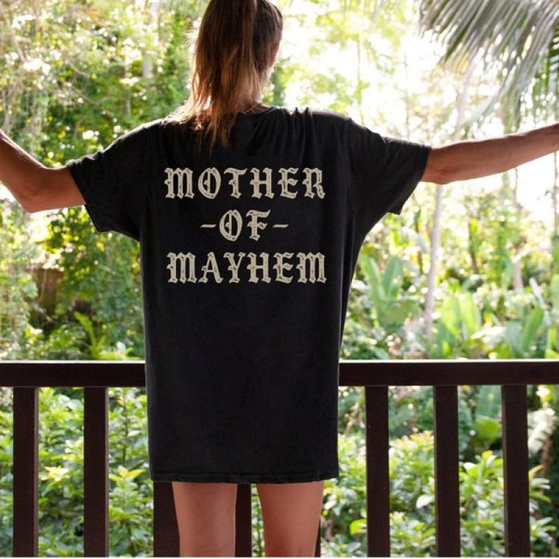 Mother Mayhem Cool Mom Mama Girl Boy Grunge - Adult & Kids T-Shirts, Sweatshirts & Hoodies apparel design preview 1