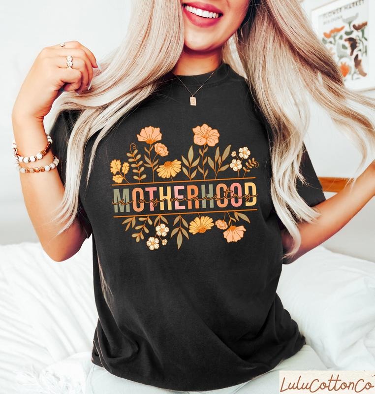 Motherhood Is My Ministry Retro Floral Mom Best Price - Adult & Kids T-Shirts, Sweatshirts & Hoodies apparel design preview 1