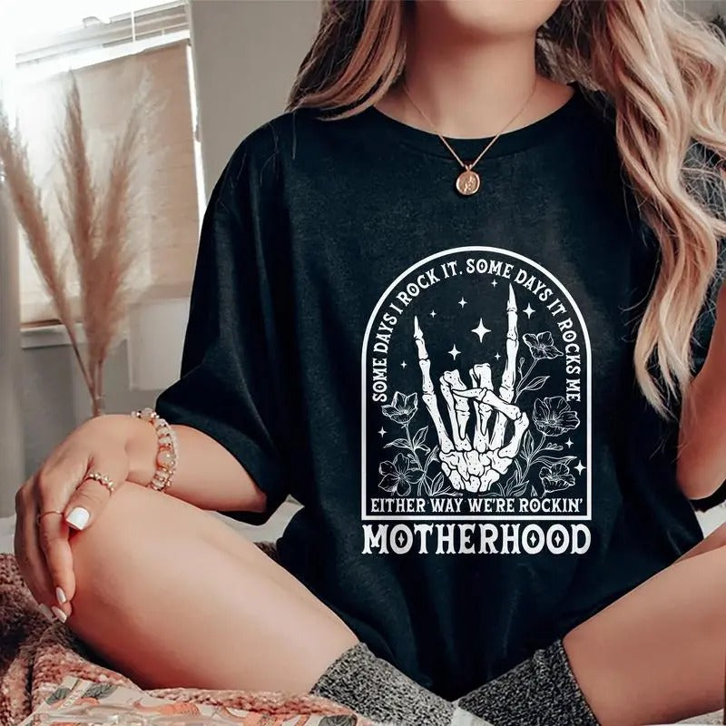 Motherhood Some Day I Rock Cool Mama Printed Short - Adult & Kids T-Shirts, Sweatshirts & Hoodies apparel design preview 1