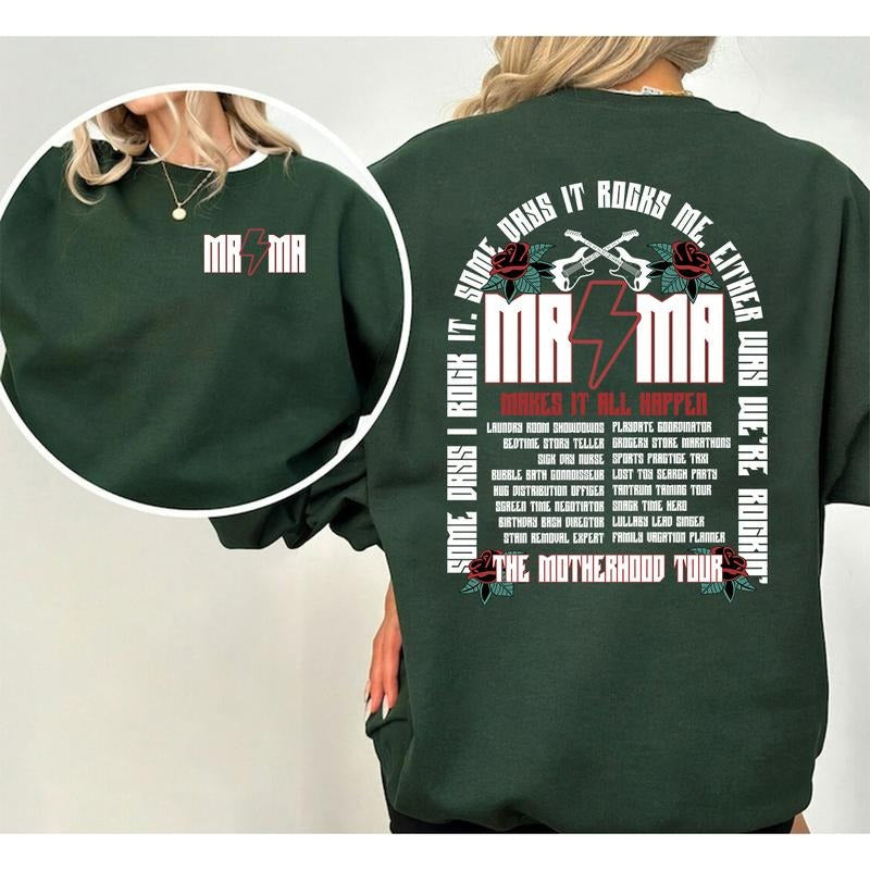 Motherhood Some Days I Rock Mama Lighting Bold Funny - Adult & Kids T-Shirts, Sweatshirts & Hoodies apparel design preview 1