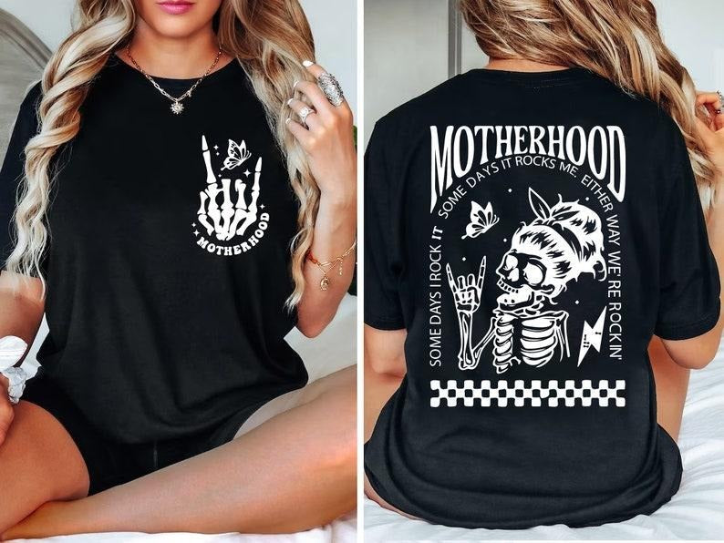 Motherhood Sometimes I Rock Rocks Me Mama Mom Rocker - Adult & Kids T-Shirts, Sweatshirts & Hoodies apparel design preview 1