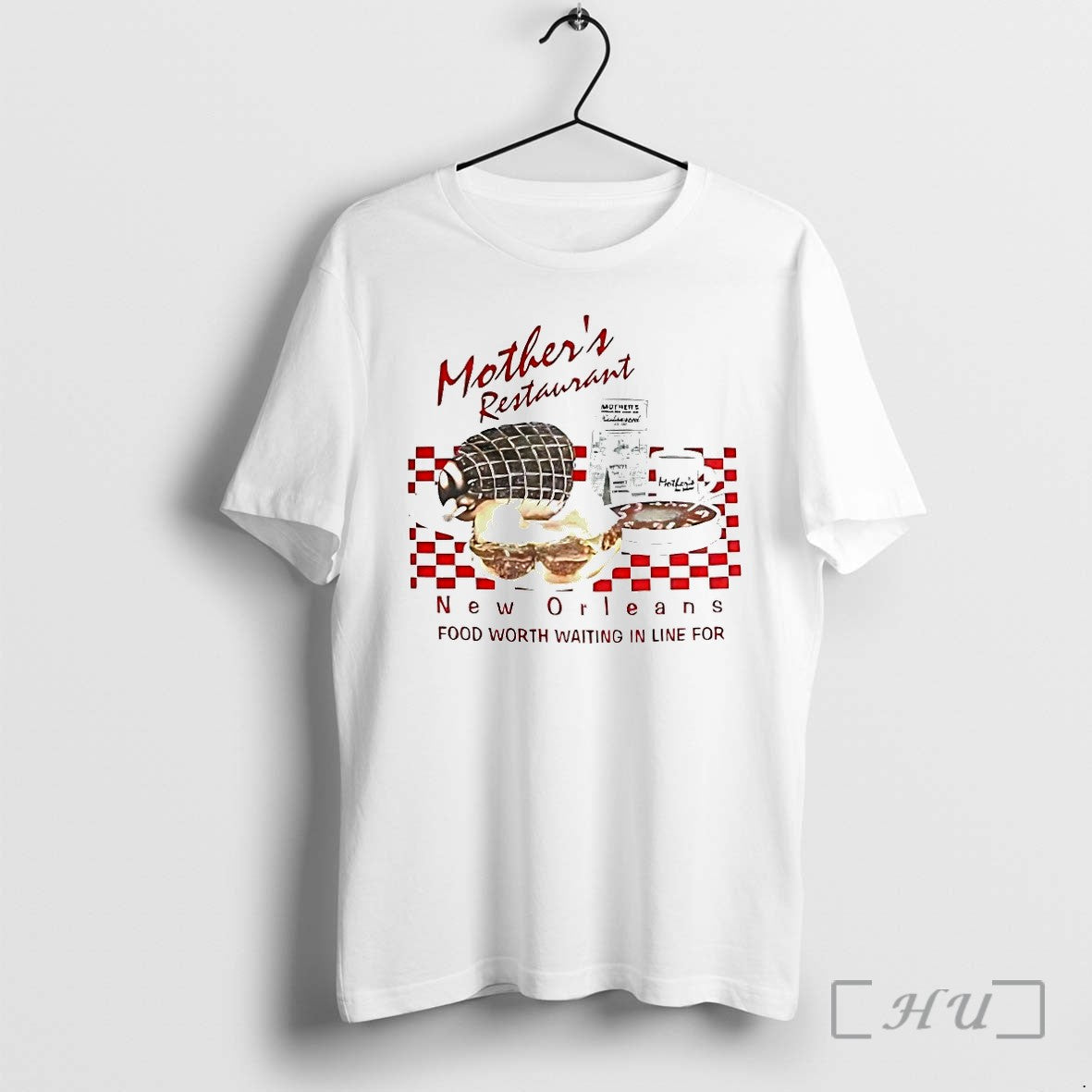Mothers Restaurant New Orleans Food Worth Waiting In - Adult & Kids T-Shirts, Sweatshirts & Hoodies apparel design preview 1