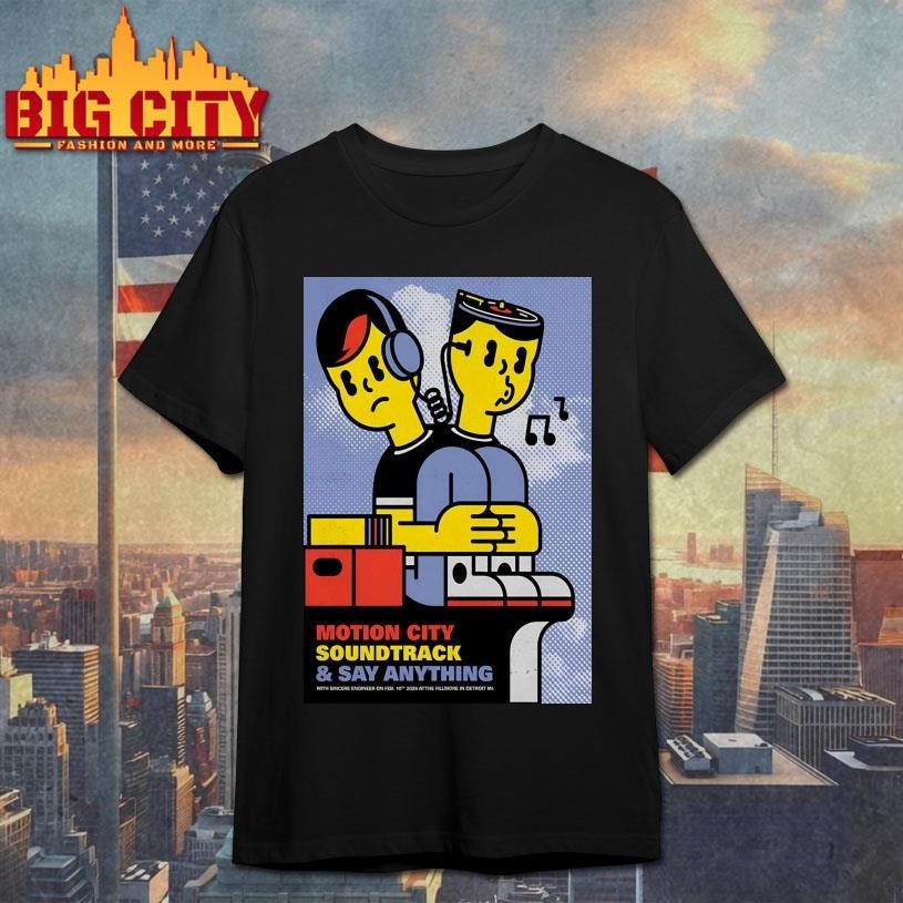 Motion City Soundtrack And Say Anything Tour Detroit - Adult & Kids T-Shirts, Sweatshirts & Hoodies apparel design preview 1