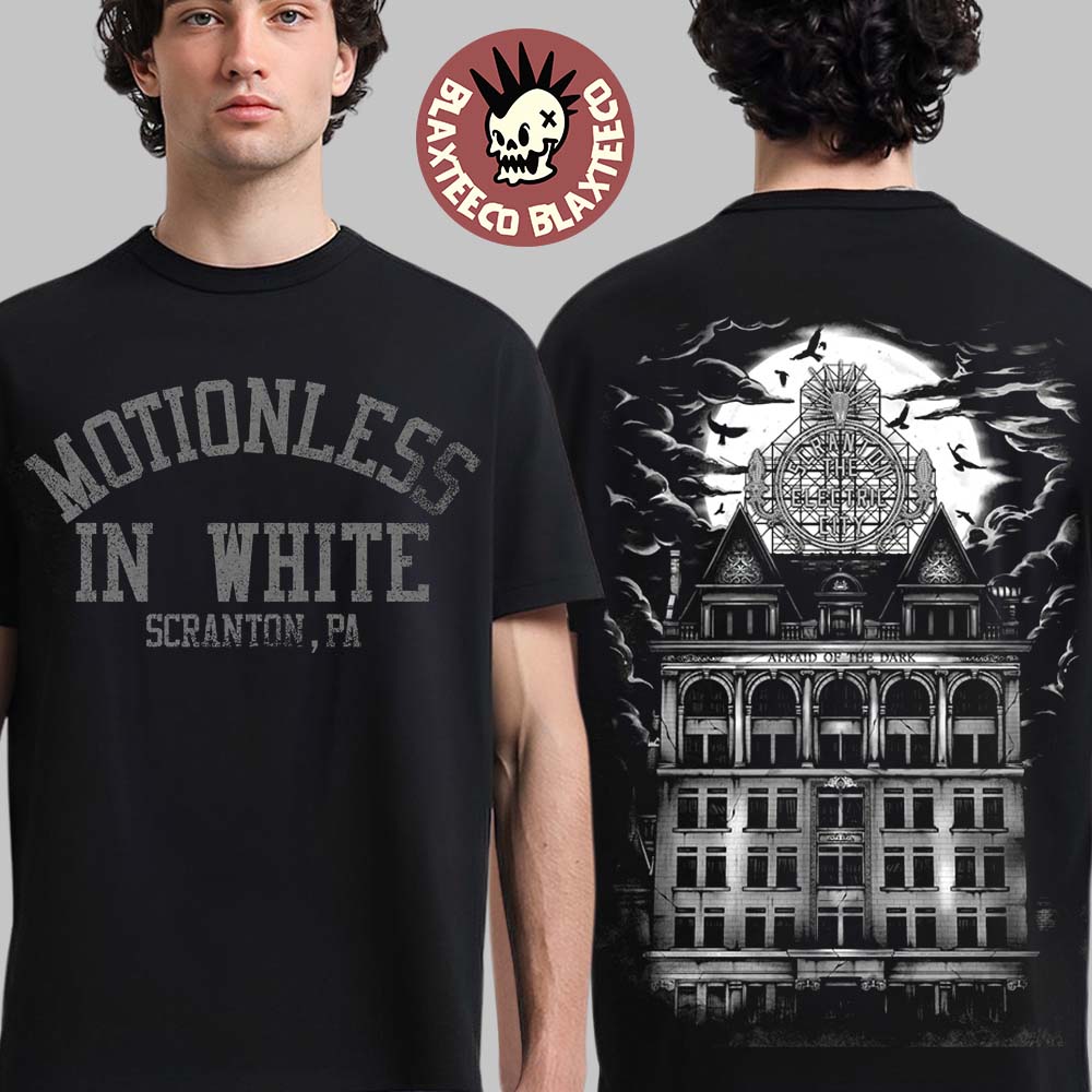 Motionless In White Decade Album Merch Afraid Of The - Adult & Kids T-Shirts, Sweatshirts & Hoodies apparel design preview 1