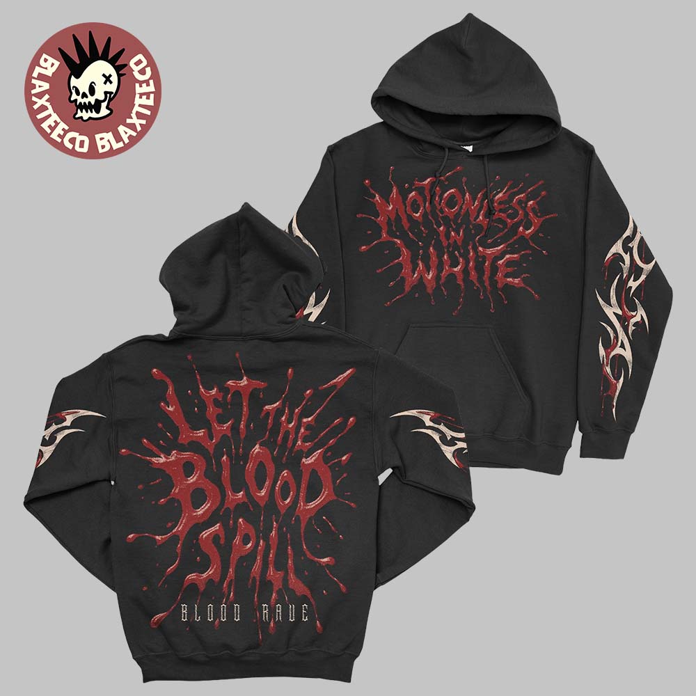 Motionless In White Decade Album Merch Let The Blood - Adult & Kids T-Shirts, Sweatshirts & Hoodies apparel design preview 1