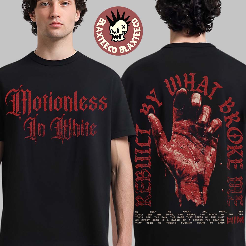 Motionless In White Decade Album Merch Rebuilt By - Adult & Kids T-Shirts, Sweatshirts & Hoodies apparel design preview 1