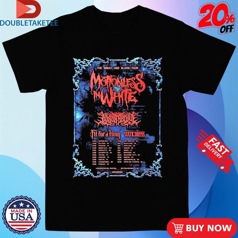 Motionless In White The Sweat And Blood Tour 2026 - Adult & Kids T-Shirts, Sweatshirts & Hoodies apparel design preview 1