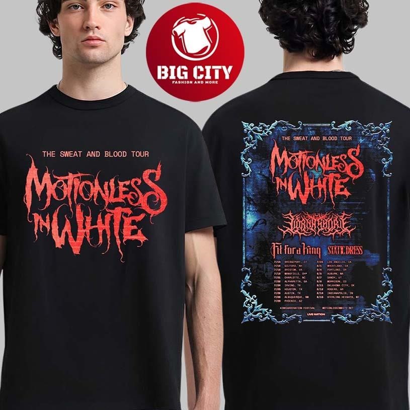 Motionless In White The Sweat And Blood Tour 2026 - Adult & Kids T-Shirts, Sweatshirts & Hoodies apparel design preview 1