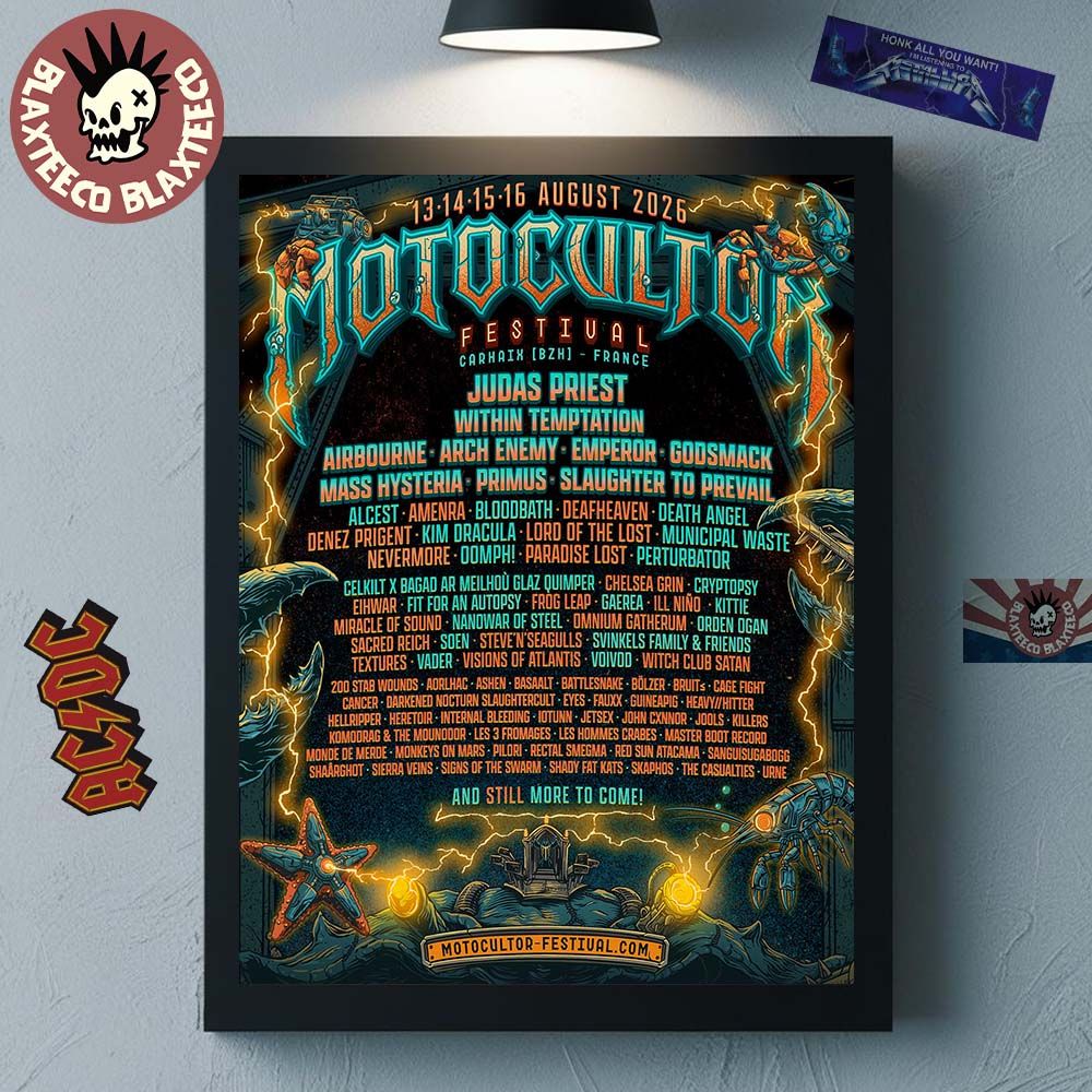 Motocultor Festival 2026 Full Lineup In Carhaix - Adult & Kids T-Shirts, Sweatshirts & Hoodies apparel design preview 1