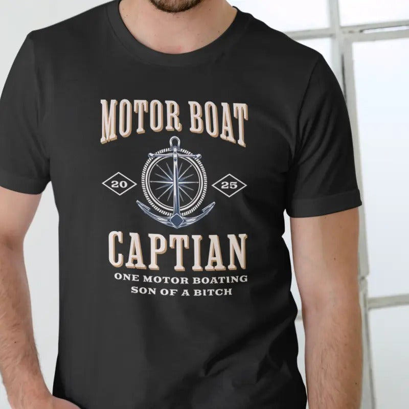 Motor Boat Captain Casual Menswear - Adult & Kids T-Shirts, Sweatshirts & Hoodies apparel design preview 1