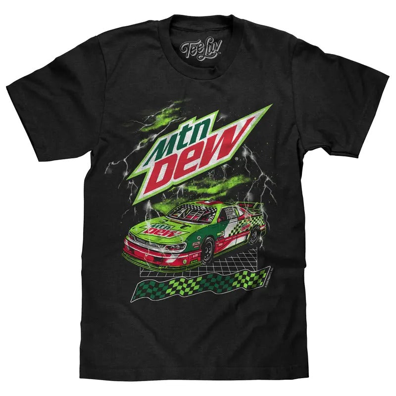 Mountain Dew Racecar Black - Adult & Kids T-Shirts, Sweatshirts & Hoodies apparel design preview 1