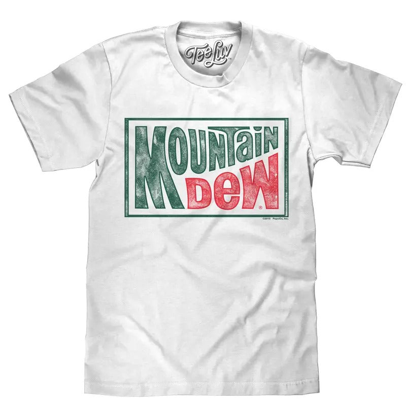 Mountain Dew Retro Logo White - Adult & Kids T-Shirts, Sweatshirts & Hoodies apparel design preview 1