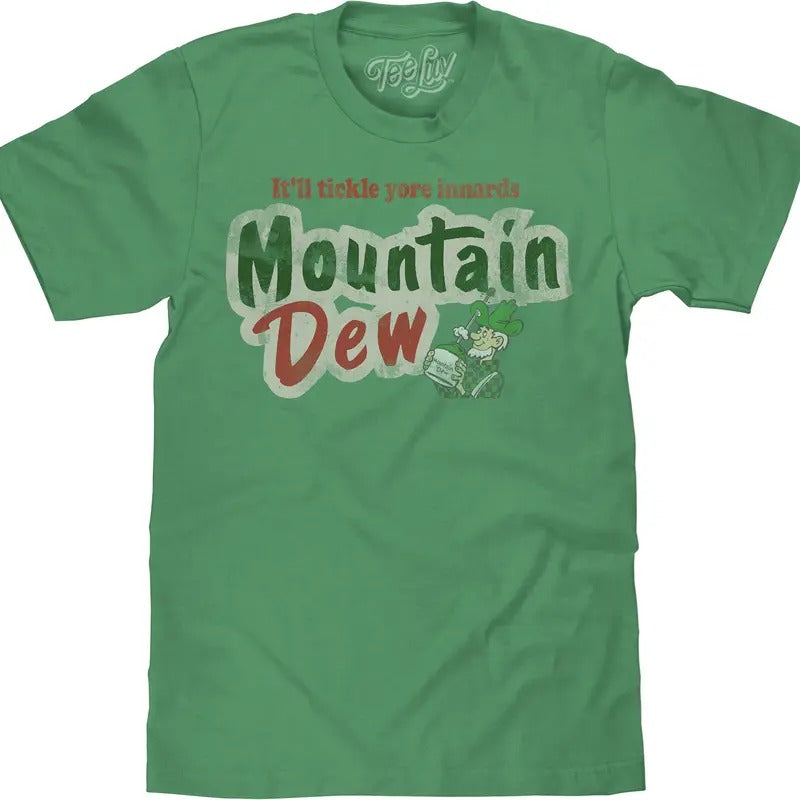 Mountain Dew Tickle Yore Innards Big Tall Green - Adult & Kids T-Shirts, Sweatshirts & Hoodies apparel design preview 1