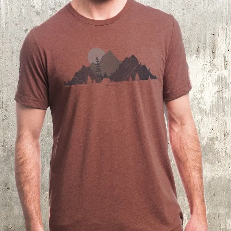 Mountain Camp Topo Camping Outdoors Environmental - Adult & Kids T-Shirts, Sweatshirts & Hoodies apparel design preview 1