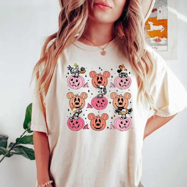 Mouse Friends Skeleton Pumpkin Halloween Mouse'S Not - Adult & Kids T-Shirts, Sweatshirts & Hoodies apparel design preview 1