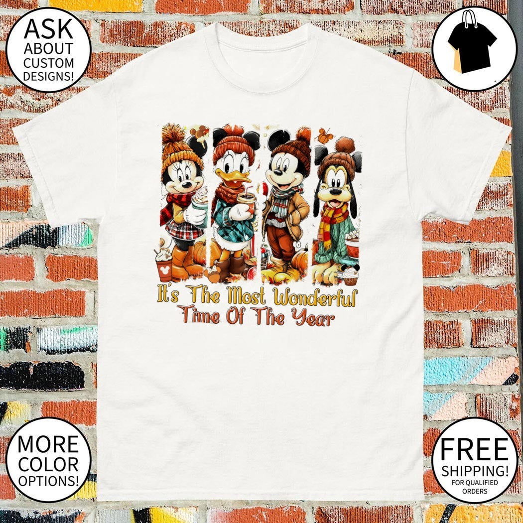 Mouse and Friends it's the most wonderful time of - Adult & Kids T-Shirts, Sweatshirts & Hoodies apparel design preview 1