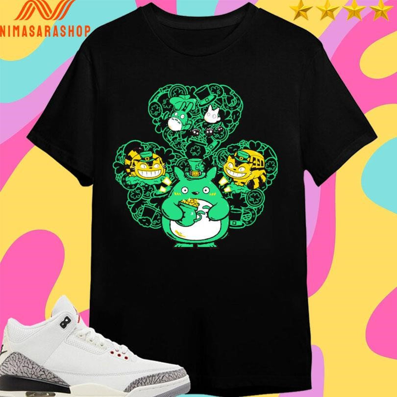 Mr Totoro St Paddy’s Doodle - Adult & Kids T-Shirts, Sweatshirts & Hoodies apparel design preview 1