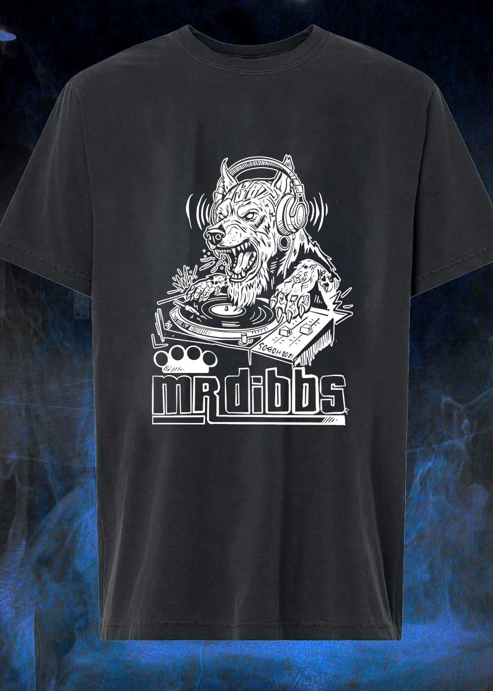 Mr. Dibbs DJing Werewolf Sound Wave 1200 Technics - Adult & Kids T-Shirts, Sweatshirts & Hoodies apparel design preview 1