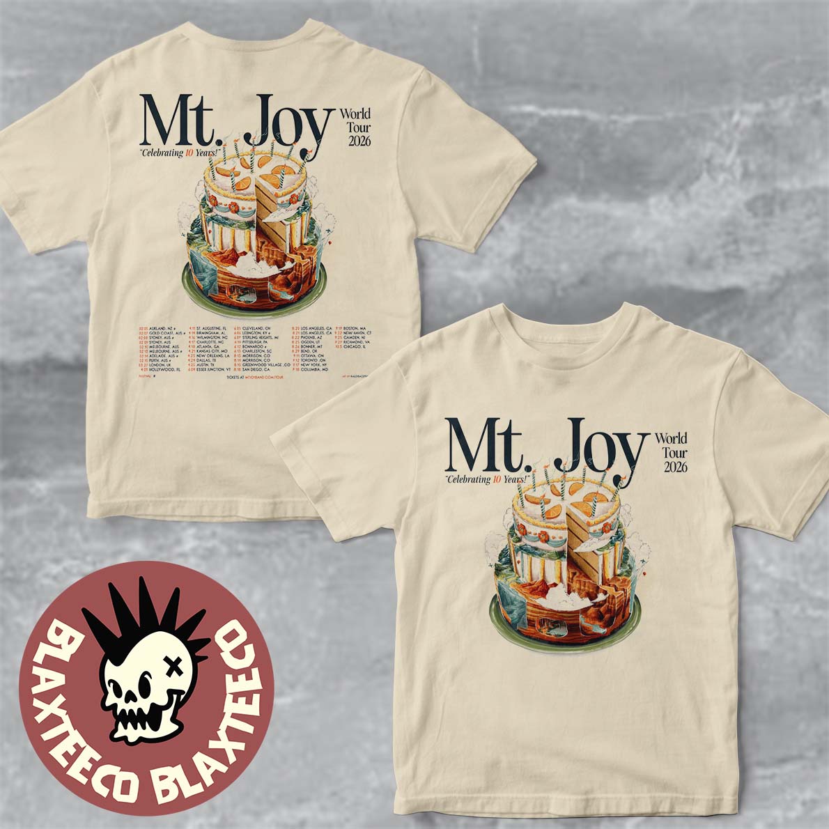Mt Joy Celebrating 10 Years World Tour 2026 North - Adult & Kids T-Shirts, Sweatshirts & Hoodies apparel design preview 1