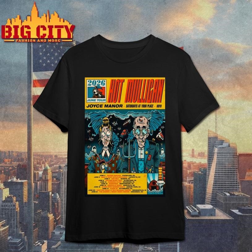 Mulligan Jun 2026 Tour Poster - Adult & Kids T-Shirts, Sweatshirts & Hoodies apparel design preview 1
