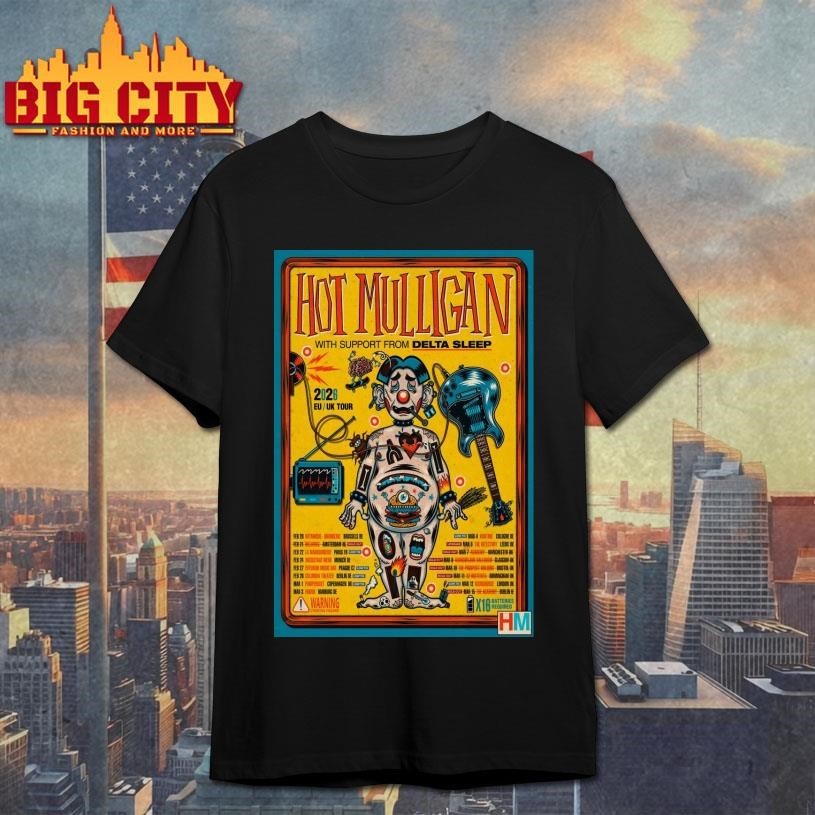 Mulligan With Delta Sleep EU-UK 2026 Tour Poster - Adult & Kids T-Shirts, Sweatshirts & Hoodies apparel design preview 1