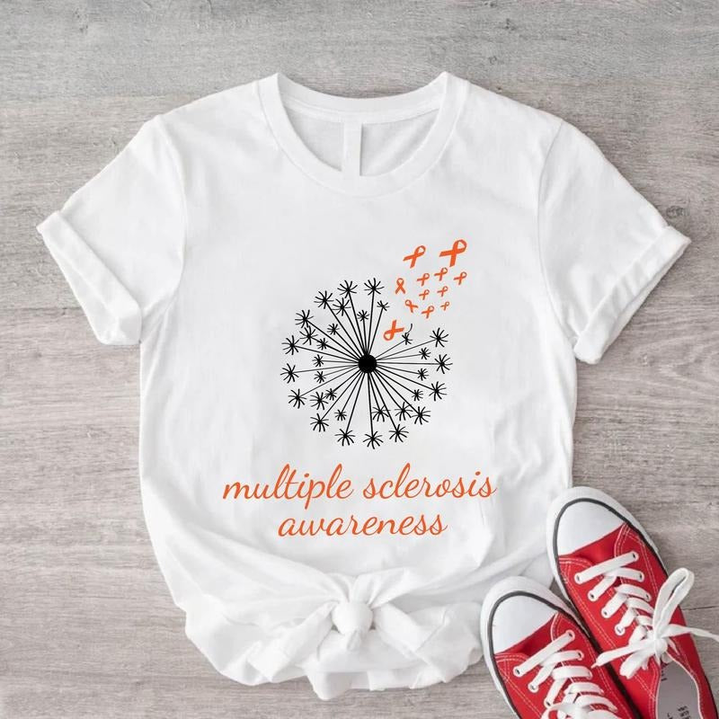 Multiple Sclerosis Dandelion MS Fighter Warrior - Adult & Kids T-Shirts, Sweatshirts & Hoodies apparel design preview 1