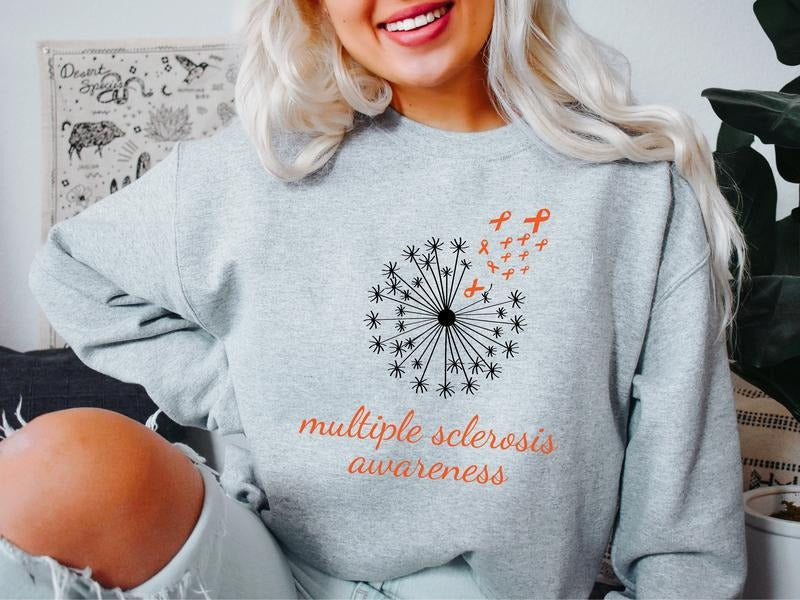 Multiple Sclerosis Dandelion MS Fighter Warrior - Adult & Kids T-Shirts, Sweatshirts & Hoodies apparel design preview 1