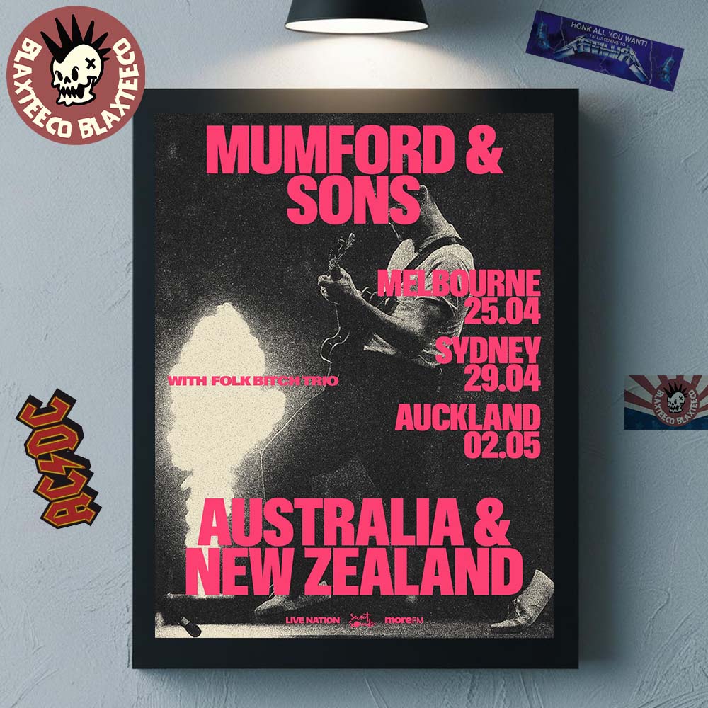 Mumford And Sons Australia New Zealand 2026 Tour In - Adult & Kids T-Shirts, Sweatshirts & Hoodies apparel design preview 1