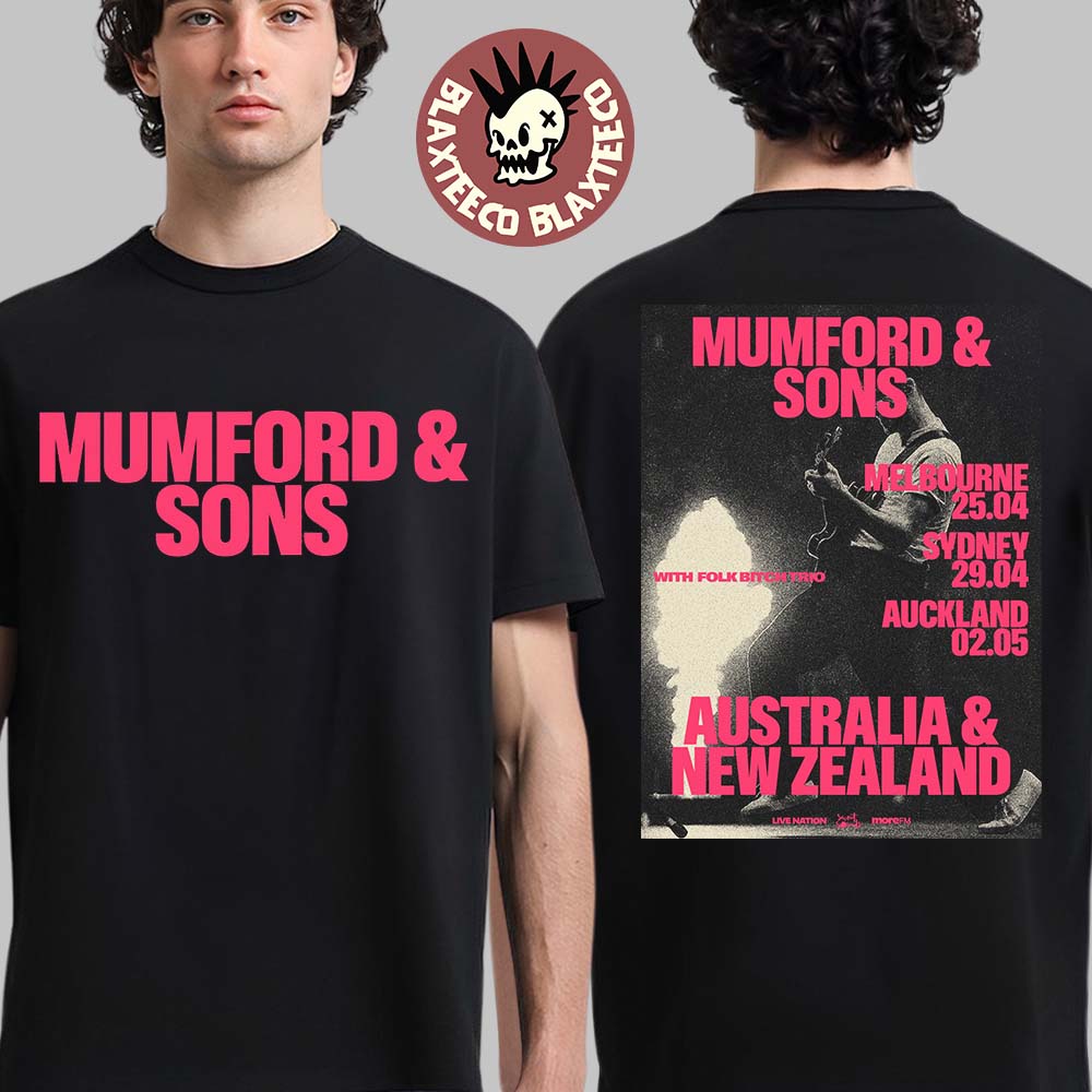 Mumford And Sons Australia New Zealand 2026 Tour In - Adult & Kids T-Shirts, Sweatshirts & Hoodies apparel design preview 1