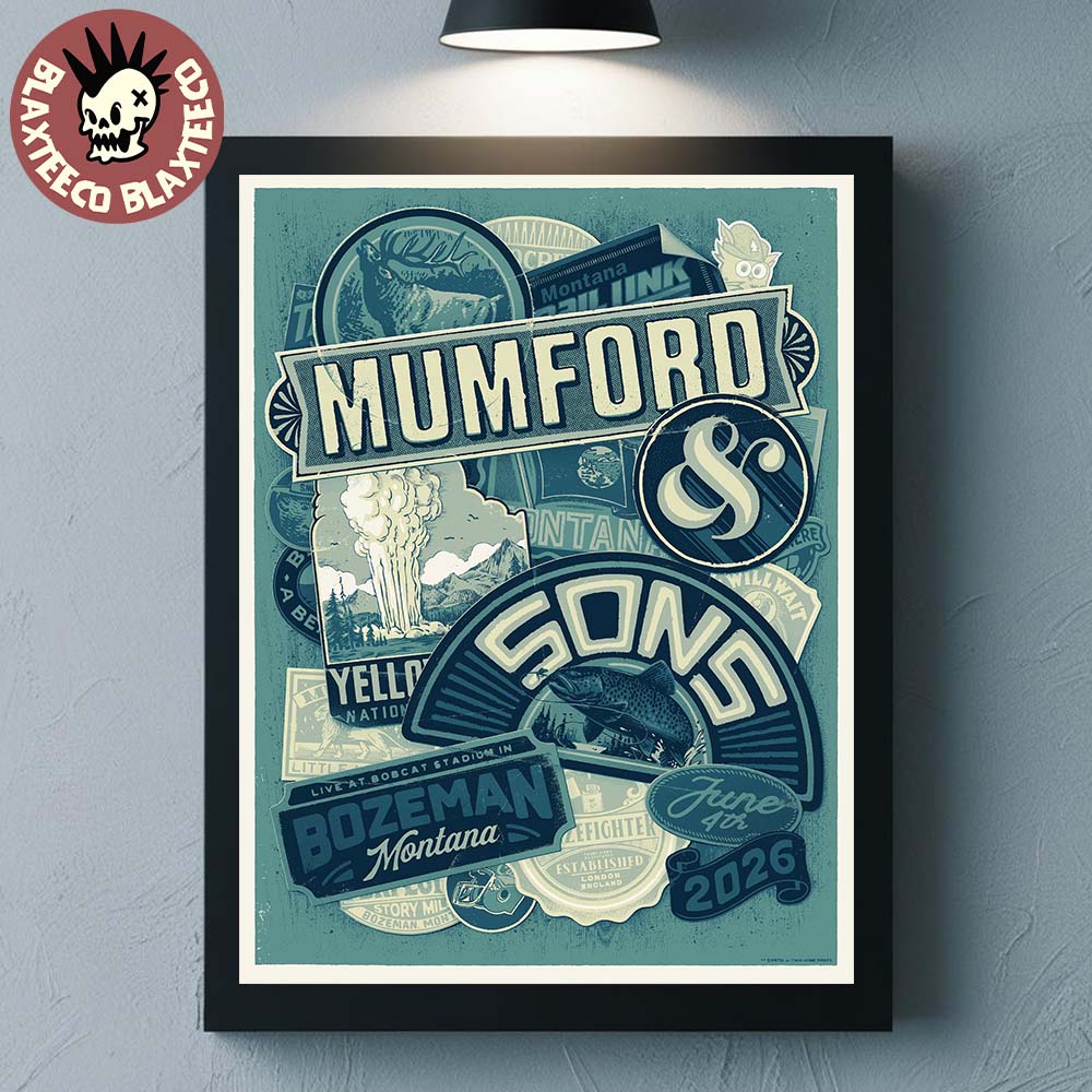 Mumford And Sons Bozeman Montana 2026 Venue Poster - Adult & Kids T-Shirts, Sweatshirts & Hoodies apparel design preview 1