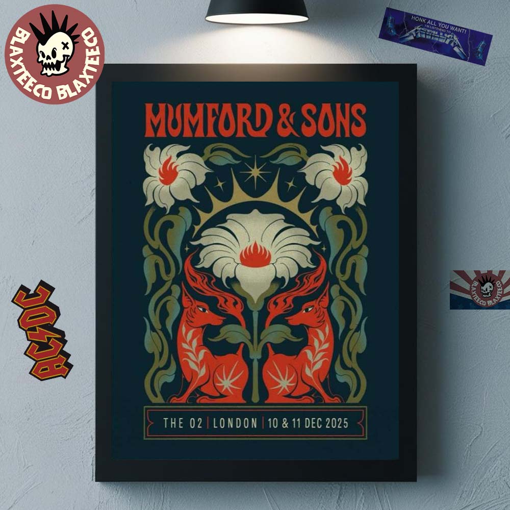 Mumford And Sons London UK 2025 Event Poster At The - Adult & Kids T-Shirts, Sweatshirts & Hoodies apparel design preview 1