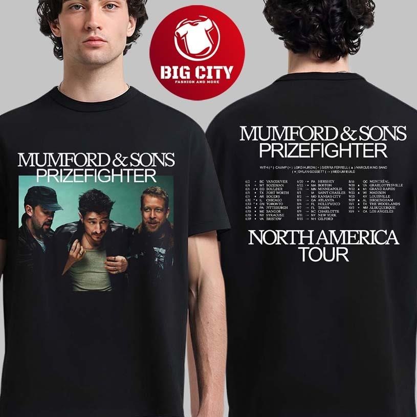 Mumford And Sons Prizefighter North America Tour 2026 - Adult & Kids T-Shirts, Sweatshirts & Hoodies apparel design preview 1