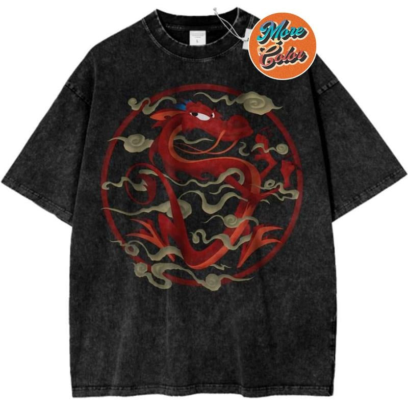 Mushu Mulan Anime Vintage Cotton Crew Neck Size S 3XL - Adult & Kids T-Shirts, Sweatshirts & Hoodies apparel design preview 1