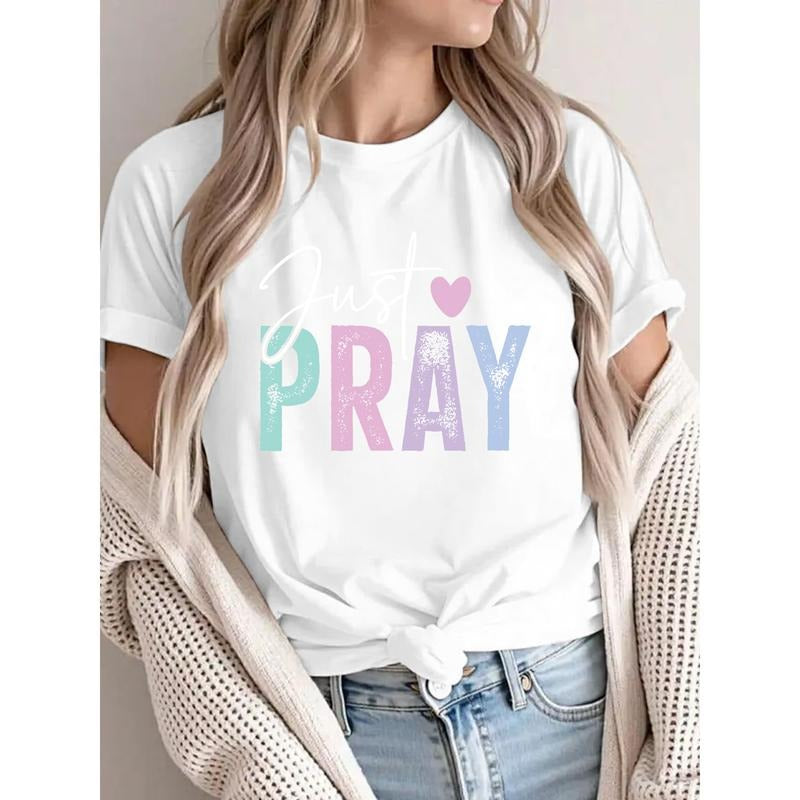 Casual Soft Colored "Just Pray" Touch Serenity - Adult & Kids T-Shirts, Sweatshirts & Hoodies apparel design preview 1