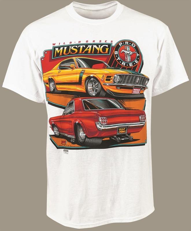 Mustang Wild Horses Vintage Hot Rod Muscle Car - Adult & Kids T-Shirts, Sweatshirts & Hoodies apparel design preview 1