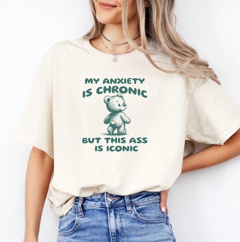 My Anxiety Is Chronic Awareness Funny Tank Top Meme - Adult & Kids T-Shirts, Sweatshirts & Hoodies apparel design preview 1