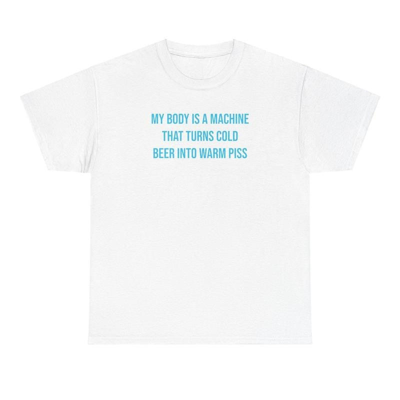 My Body Is Machine Funny Cotton Drinking Menswear - Adult & Kids T-Shirts, Sweatshirts & Hoodies apparel design preview 1