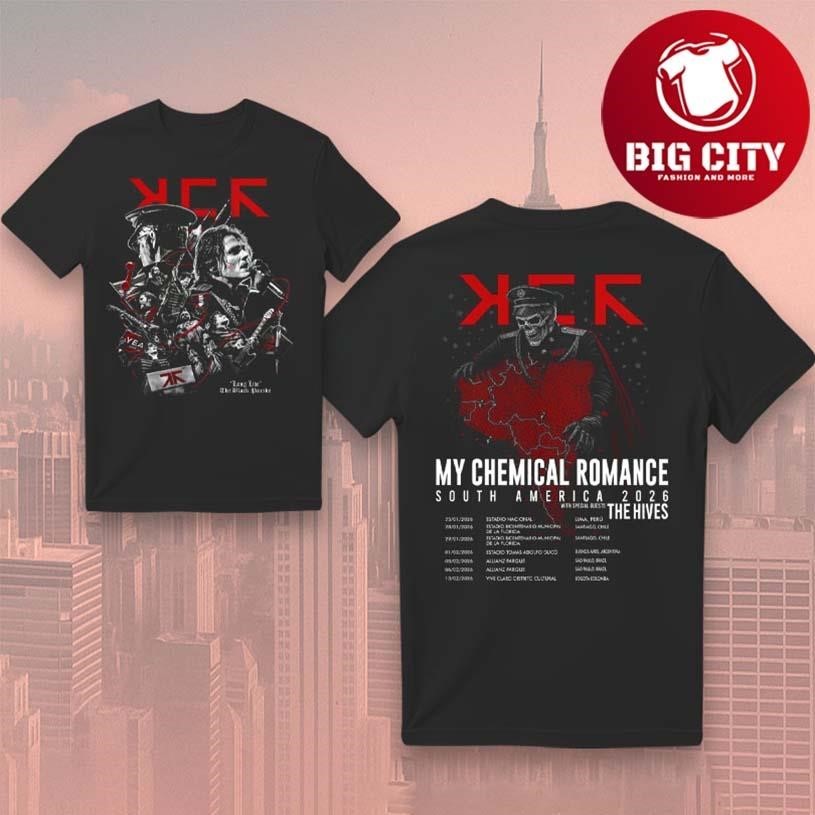 My Chemical Romance South America Tour 2026 Two Sided - Adult & Kids T-Shirts, Sweatshirts & Hoodies apparel design preview 1