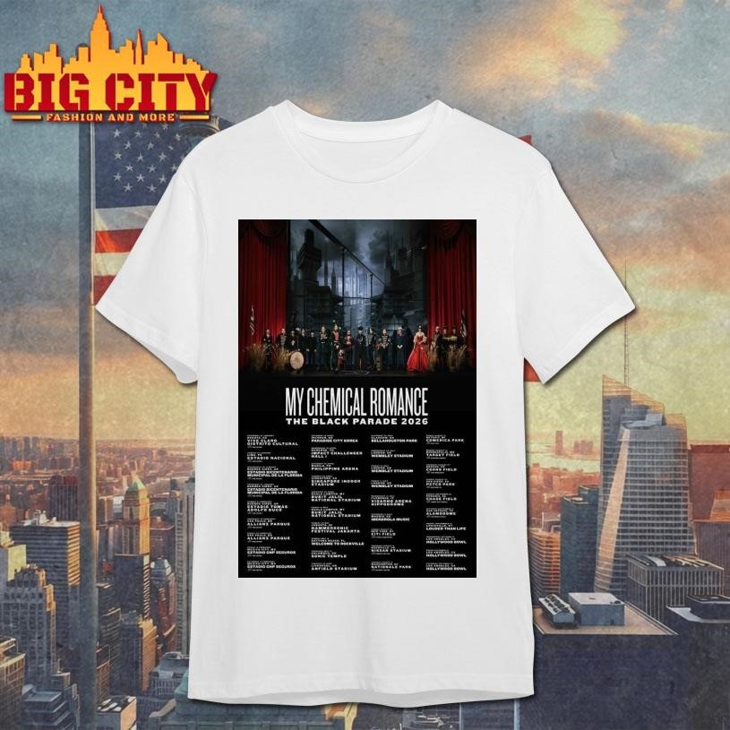 My Chemical Romance The Black Parade 2026 Tour UK And - Adult & Kids T-Shirts, Sweatshirts & Hoodies apparel design preview 1