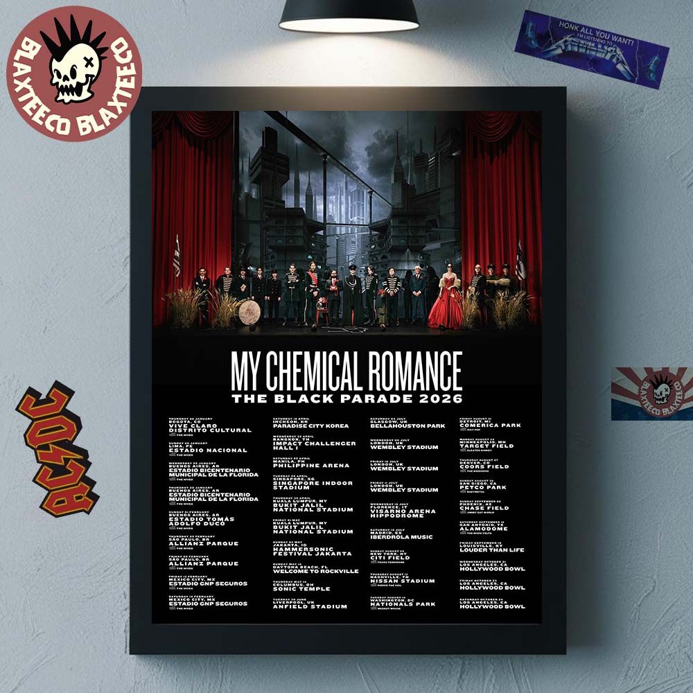 My Chemical Romance The Black Parade 2026 World Tour - Adult & Kids T-Shirts, Sweatshirts & Hoodies apparel design preview 1