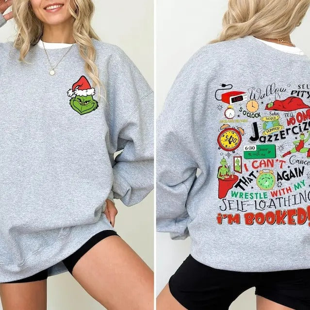 My Day I'M Booked Griiinchmas Merry Family - Adult & Kids T-Shirts, Sweatshirts & Hoodies apparel design preview 1
