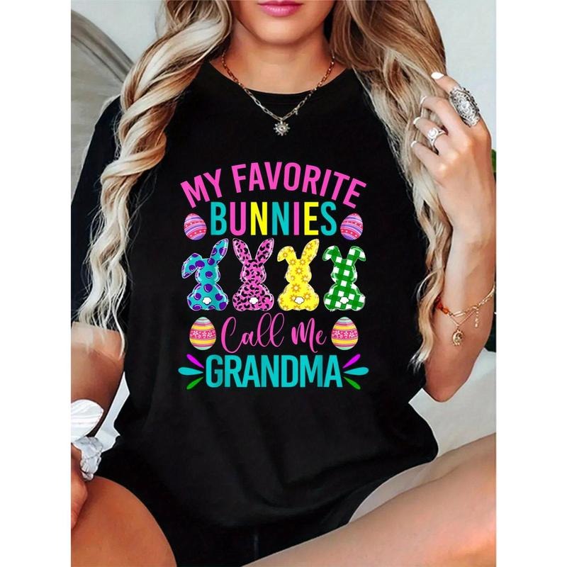 "My Favorite Bunnies Call Me Grandma" Cute Easter - Adult & Kids T-Shirts, Sweatshirts & Hoodies apparel design preview 1