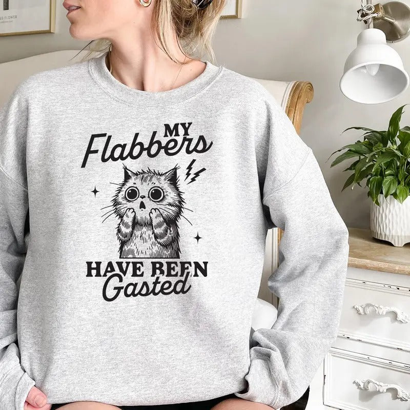 My Flabbers Have Been Gasted Silly Cat Funny Gag Meme - Adult & Kids T-Shirts, Sweatshirts & Hoodies apparel design preview 1