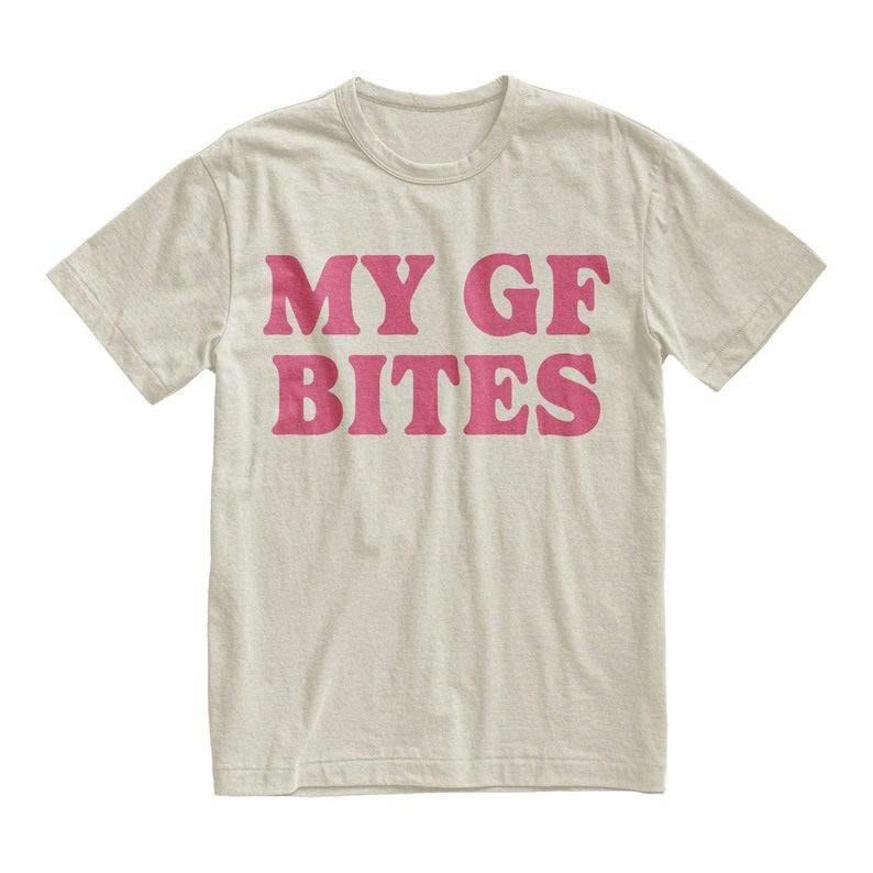 My Girlfriend Bites Valentine'S Her Him Streetwear - Adult & Kids T-Shirts, Sweatshirts & Hoodies apparel design preview 1