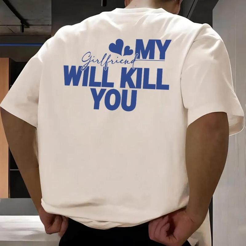My Girlfriend Will Kill You Funny Boyfriend - Adult & Kids T-Shirts, Sweatshirts & Hoodies apparel design preview 1