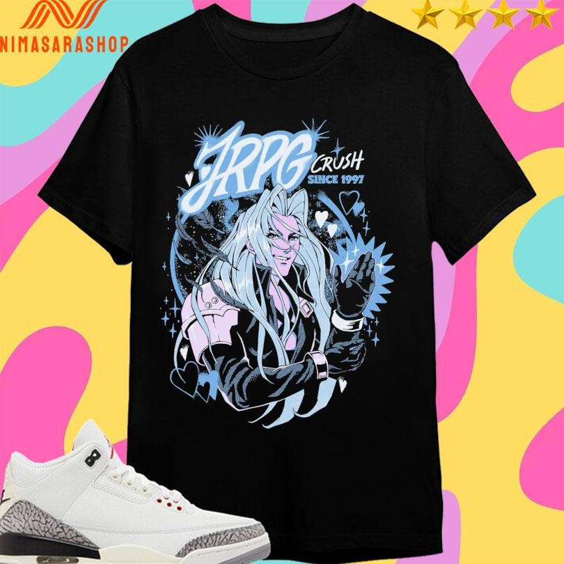My JRPG Crush Since 1997 Ilustrata - Adult & Kids T-Shirts, Sweatshirts & Hoodies apparel design preview 1