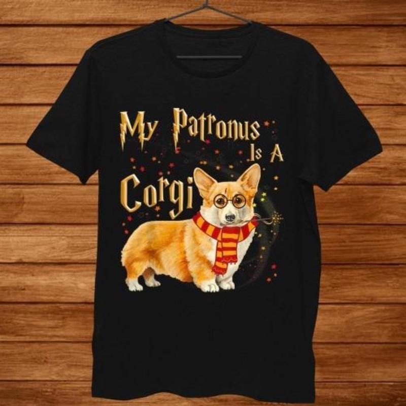 My Patronus Is Corgi Dog Cartoon Printed Comfortable - Adult & Kids T-Shirts, Sweatshirts & Hoodies apparel design preview 1